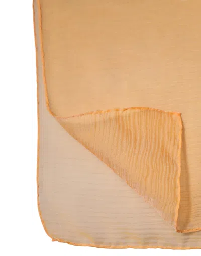 Dolce & Gabbana Orange Silk Rectangle Wrap Shawl Scarf In Orange