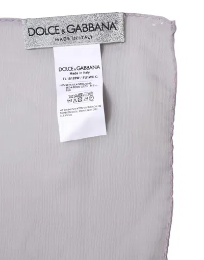 Dolce & Gabbana Purple Silk Rectangle Wrap Shawl Scarf In Purple