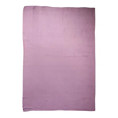 Dolce & Gabbana Purple Silk Rectangle Wrap Shawl Scarf In Pink