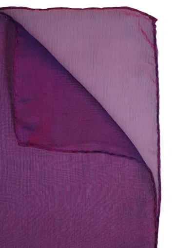 Dolce & Gabbana Purple Silk Rectangle Wrap Shawl Scarf In Pink