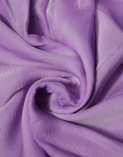 Dolce & Gabbana Purple Silk Rectangle Wrap Shawl Scarf In Purple