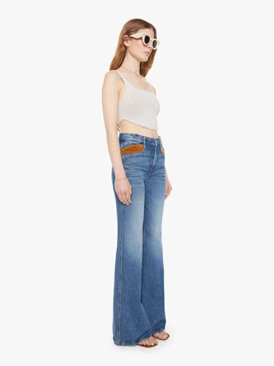 Mother The Pointy Pocket Doozy Heel Jeans In Remember When In Blue
