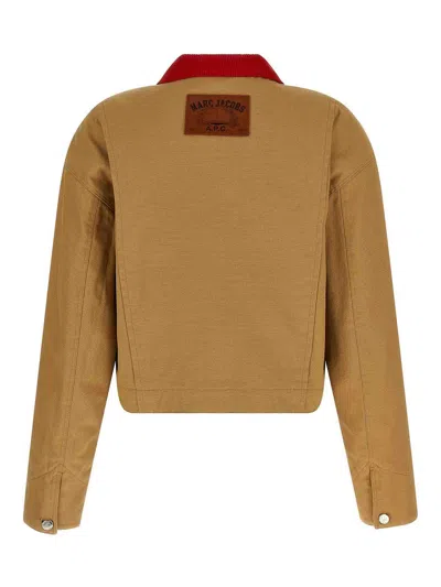 Apc A.p.c. X Marc Jacobs Capsule Jacket Puffer Jackets Beige In Brown