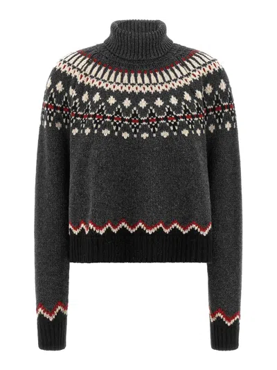 Alanui Sweet Winter Turtleneck Sweater In Gray