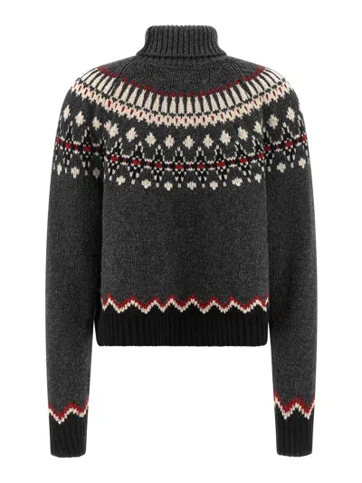 Alanui Sweet Winter Turtleneck Sweater In Gray