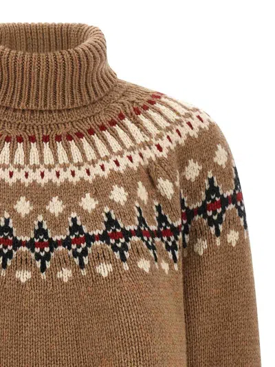 Alanui Sweet Winter Turtleneck Sweater In Brown
