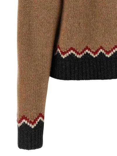 Alanui Sweet Winter Turtleneck Sweater In Brown
