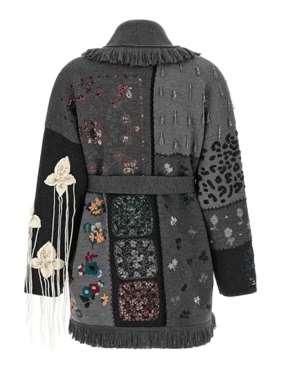 Alanui Midnight In Manhattan Cardigan In Black