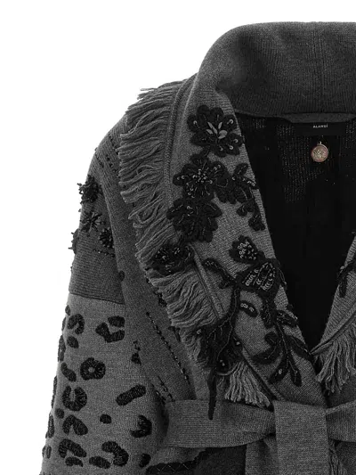 Alanui Midnight In Manhattan Cardigan In Black