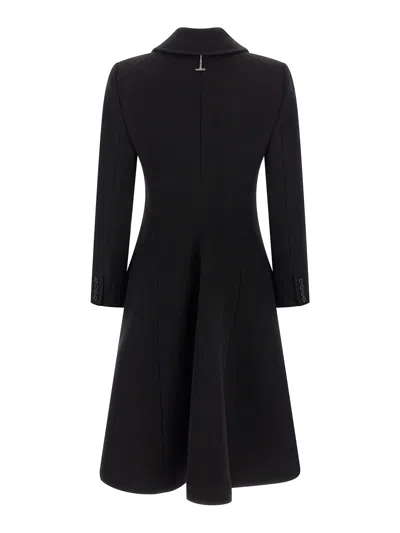 Alexander Mcqueen Wool And Cashmere Coat Coats And Trench Coats Black In Black