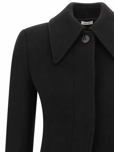 Alexander Mcqueen Wool And Cashmere Coat Coats And Trench Coats Black In Black