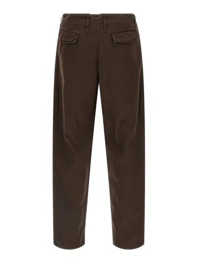 Brunello Cucinelli Functional Cargo Trousers Featuring Pockets In Brown