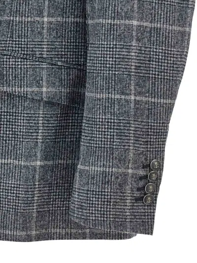 Brunello Cucinelli Notch Lapel Wool Jacket In Gray