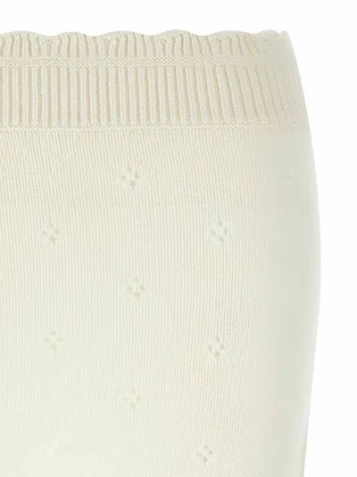 Chloé Jacquard Logo Skirt In White