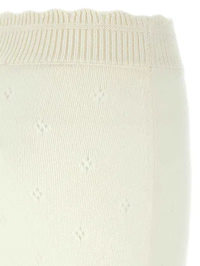 Chloé Jacquard Logo Skirt In White