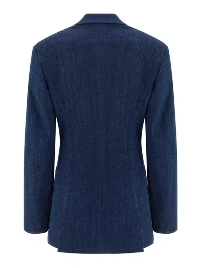 Dsquared2 Double-breasted Denim Blazer Jacket In Blue