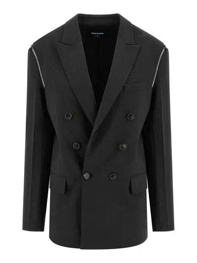 Dsquared2 Women Bettter X  'transformer' Blazer In Gray