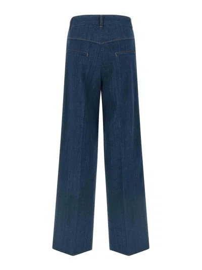 Dsquared2 Wide Leg Jeans Belt Loops In Blue