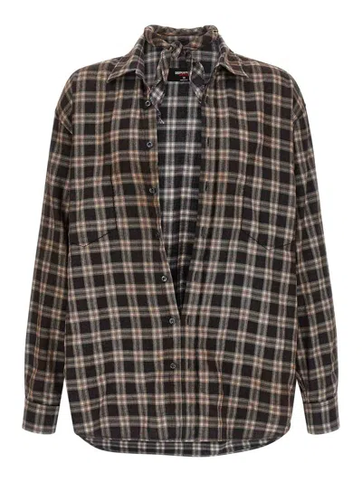 Dsquared2 Dsquared Men Embroidered Flannel Dsquared X Magliano Shirt In Multi