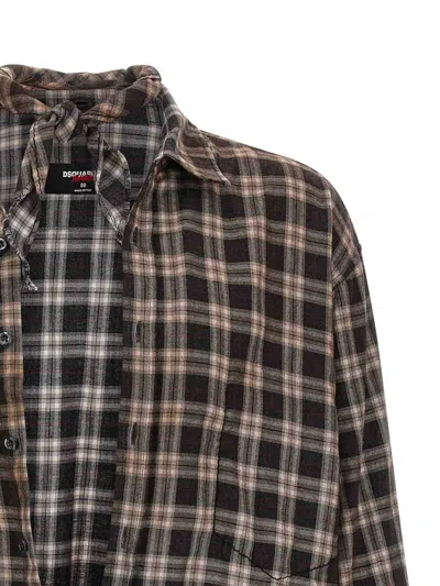 Dsquared2 Dsquared Men Embroidered Flannel Dsquared X Magliano Shirt In Multi