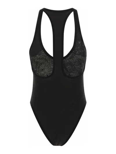 Dsquared2 Better Racerback Graphic Bodysuit In Black
