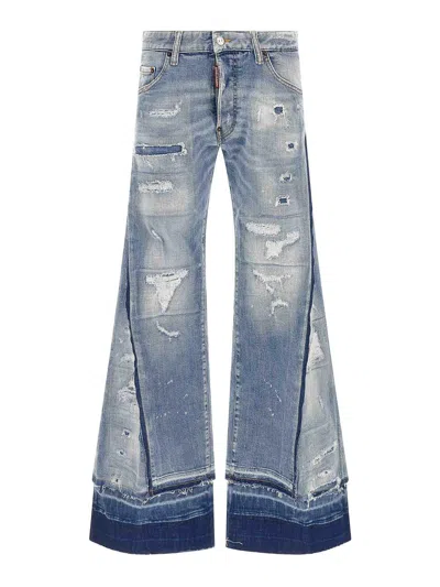 Dsquared2 Better Collaboration Mother Jeans Style In Blue