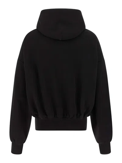 Dolce & Gabbana Hooded Sweatshirt In Jersey With Print In Black