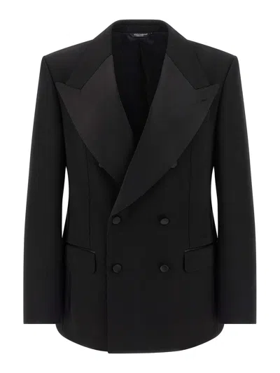 Dolce & Gabbana Double-breasted Sicilia Jacket In Black