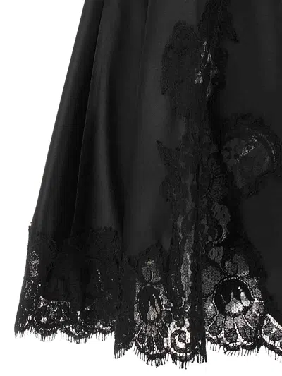 Dolce & Gabbana Lace And Satin Evening Dress In Black