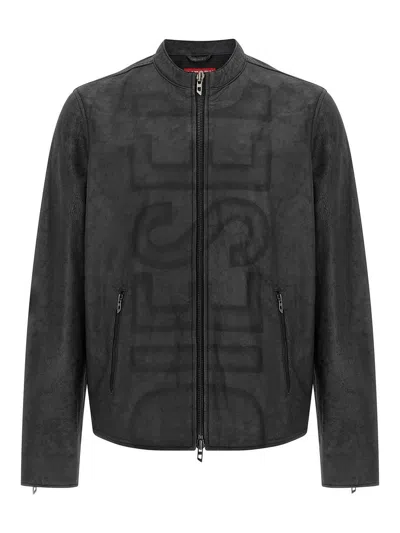 Diesel L-evert-a Puffer Jackets Gray In Gray
