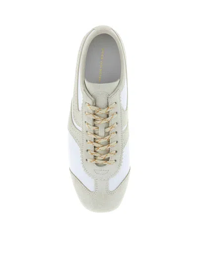 Dries Van Noten Low-profile Premium Leather And Suede Sneakers In White