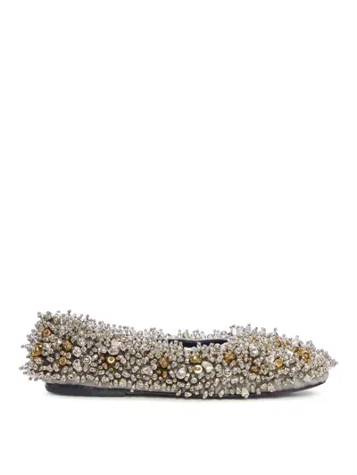 Dries Van Noten Jewel Ballerina With Three-dimensional Applications In Multi