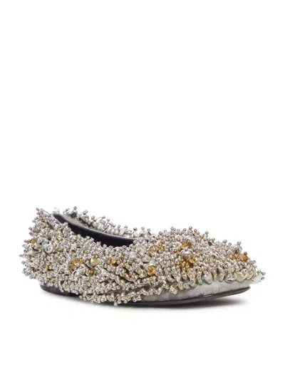 Dries Van Noten Jewel Ballerina With Three-dimensional Applications In Multi
