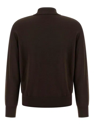 Dries Van Noten Tuno Polo Shirt In Brown