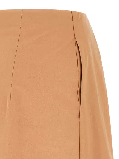 Dries Van Noten High Waist Midi Pleated Skirt In Brown