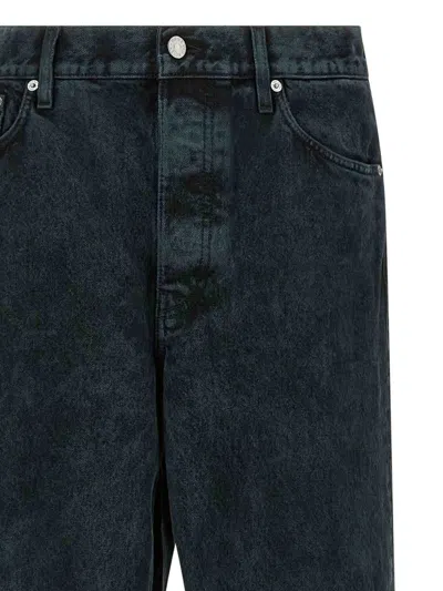 Dries Van Noten Wide-leg Denim Trousers Five Pocket Style In Gray
