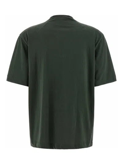 Dries Van Noten Bow Detail Crew Neck Short Sleeve Top In Green