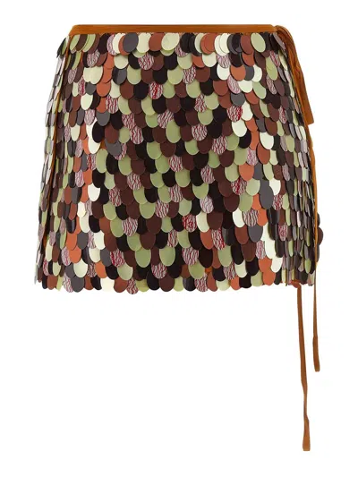 Dries Van Noten Gabrina Skirt Featuring Tie And Sequin Embellishments In Multi