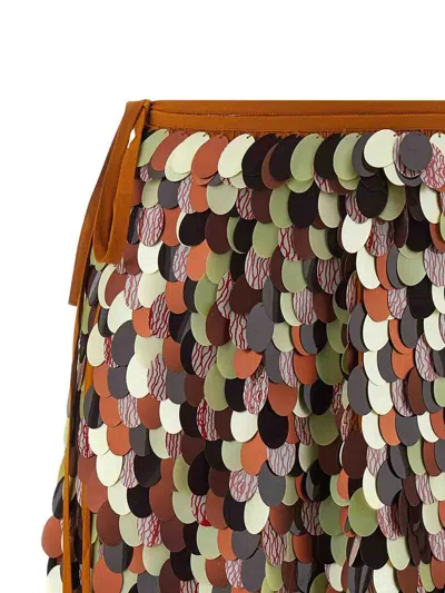 Dries Van Noten Gabrina Skirt Featuring Tie And Sequin Embellishments In Multi