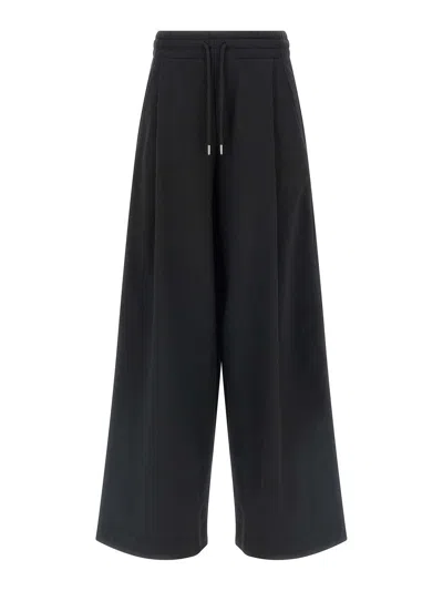 Dries Van Noten Pleated Drawstring Track Pants In Black