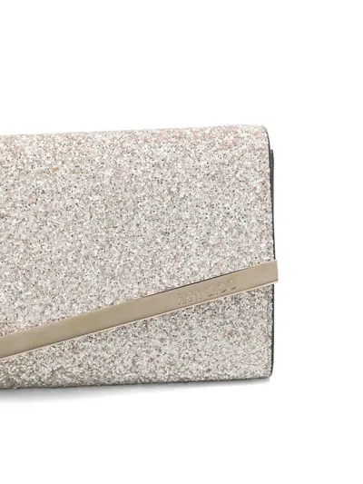 Jimmy Choo Emmie Clutch In White