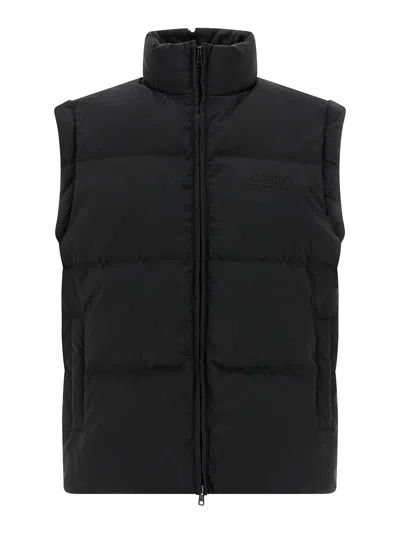 Mm6 Maison Margiela Black Convertible Padded Jacket In Black