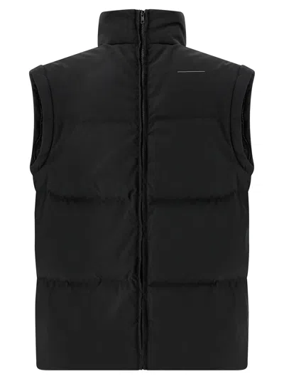 Mm6 Maison Margiela Black Convertible Padded Jacket In Black
