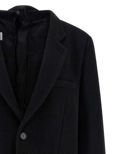 Mm6 Maison Margiela Tailored Blazer Featuring Structured Back Panel In Black