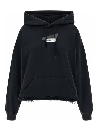 Mm6 Maison Margiela Casual Hoodie Featuring Tape Detail In Blue