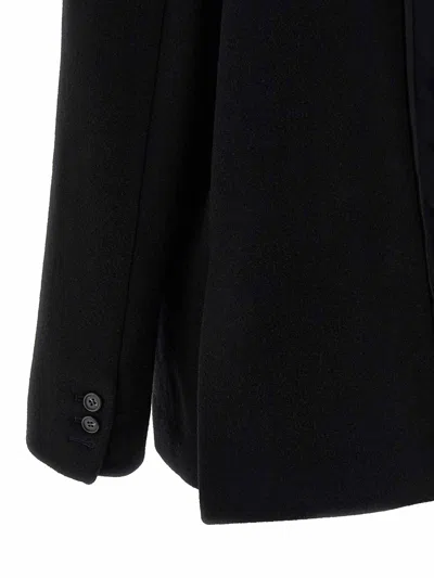 Mm6 Maison Margiela Tailored Blazer Featuring Structured Back Panel In Black