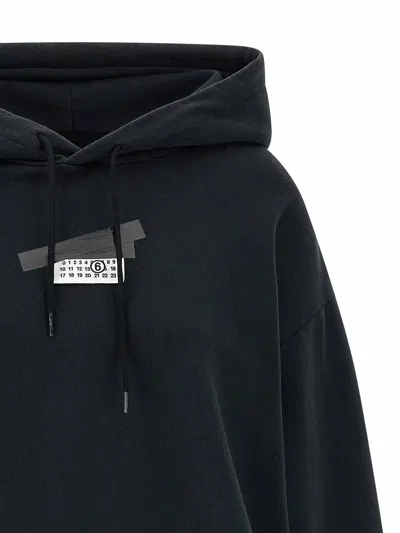 Mm6 Maison Margiela Casual Hoodie Featuring Tape Detail In Blue