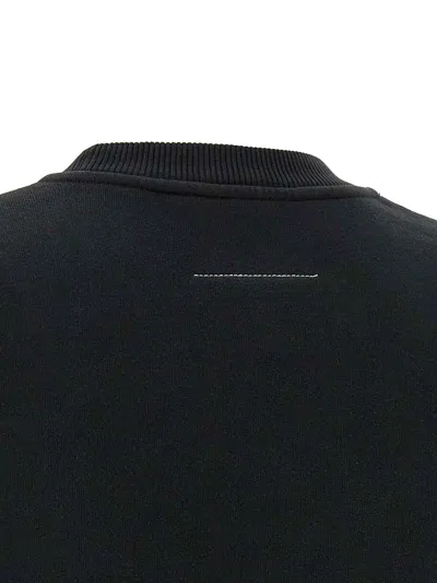 Mm6 Maison Margiela Mm6 By Maison Margiela Wool Taped Label Crewneck Sweater In Black