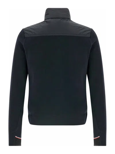 Moncler Lightweight Down Jacket With Logo Jackets And Coats Blue In Blue