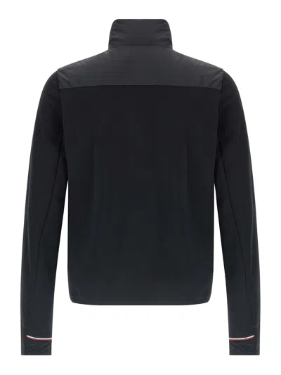 Moncler Padded Sweatshirt With High Collar And Long Sleeves In Black
